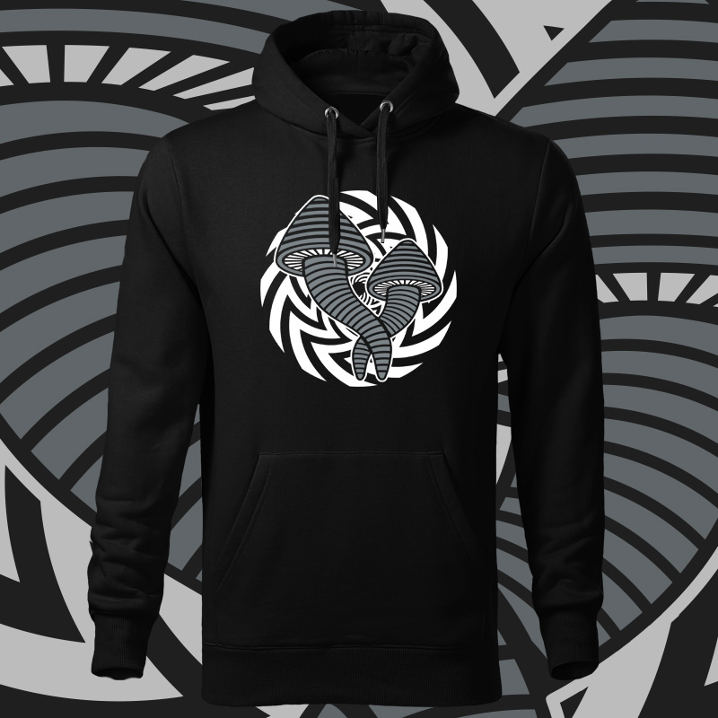 Mikina pánská tekno mushrooms