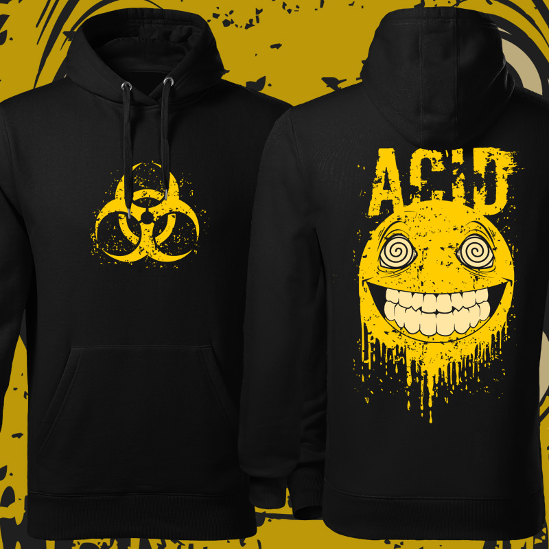 Mikina tekno pánská acid smile
