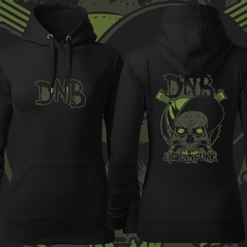 Dnb drum and bass mikina skull