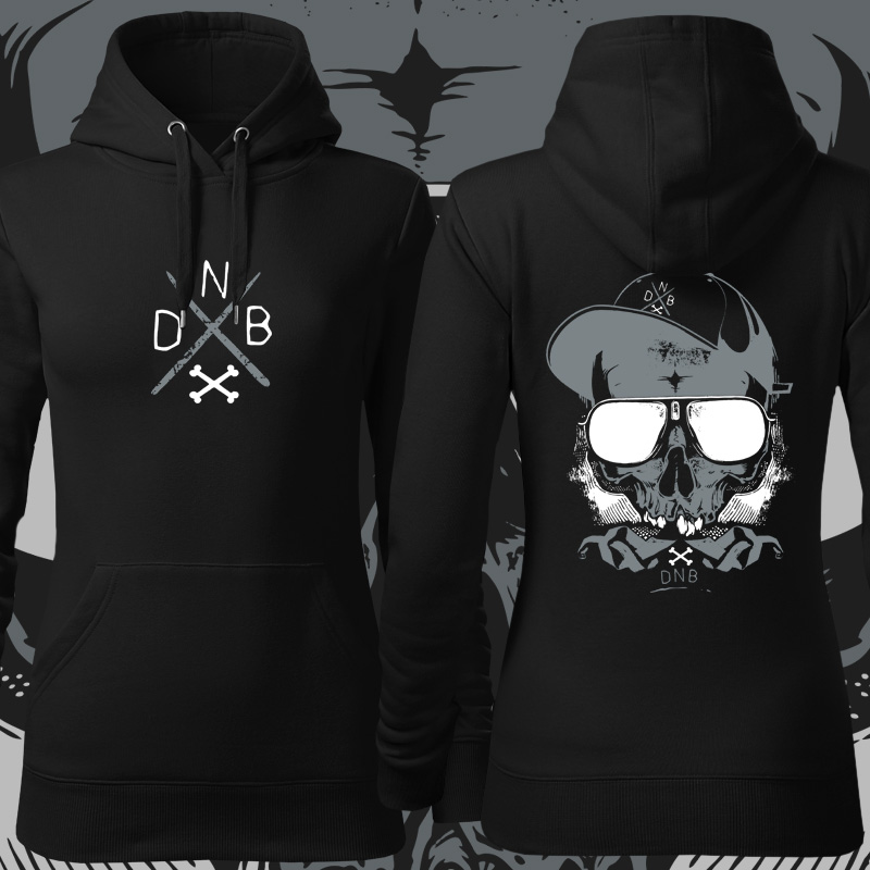 Dnb drum and bass mikina skull