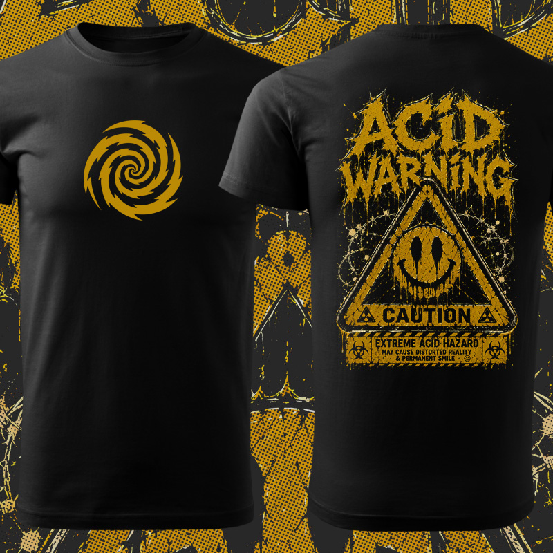 Tričko tekno pánské Acid warning
