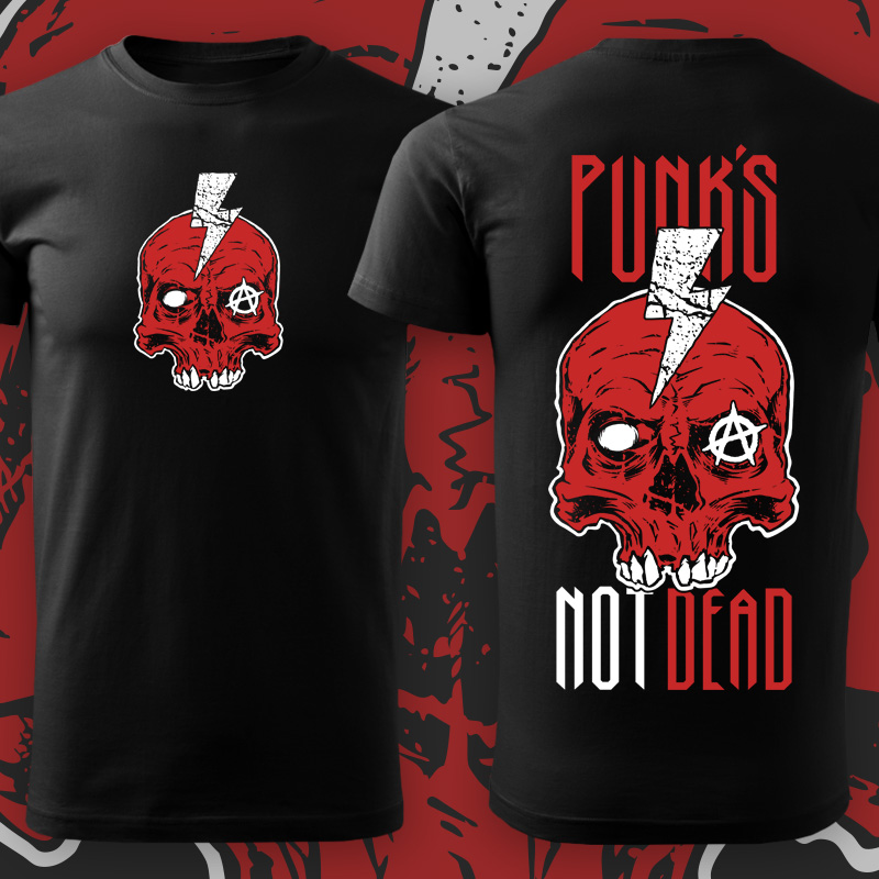 Tričko punk pánské Punk skull