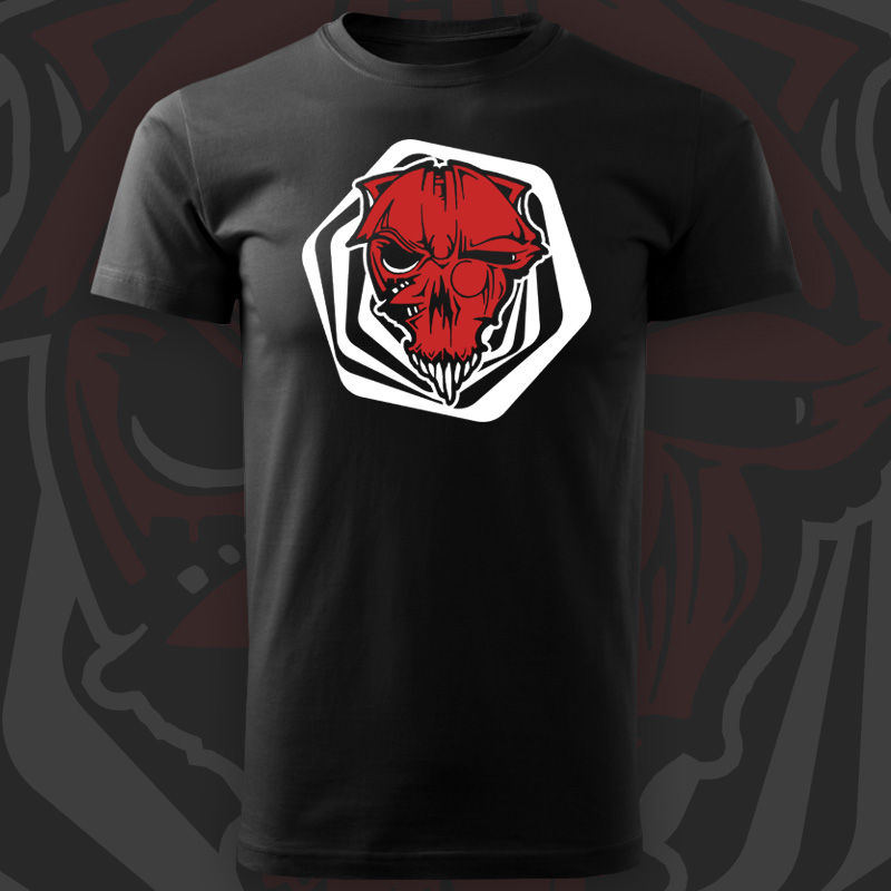 Tričko tekno pánské Alien skull