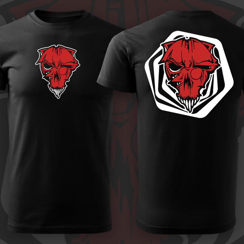 Tričko tekno pánské Alien skull