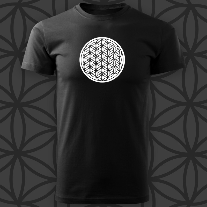 Tričko tekno pánské Flower of life