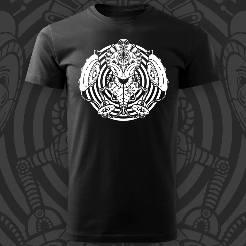 Tričko tekno pánské Alien DJ