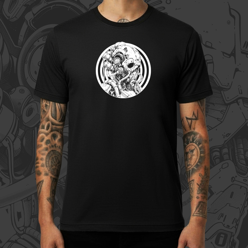 Tričko tekno pánské Robotic head