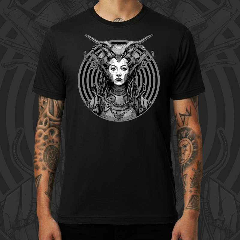 Tričko tekno pánské Cyber woman