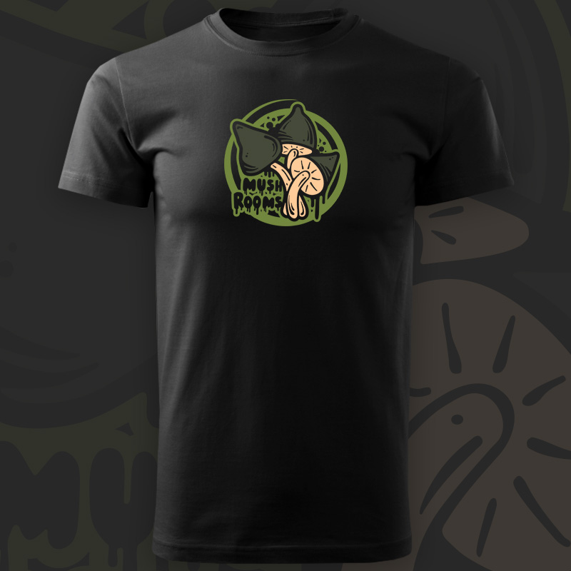 Tričko tekno pánské Magic mushrooms