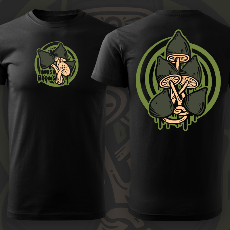 Tričko tekno pánské Magic mushrooms