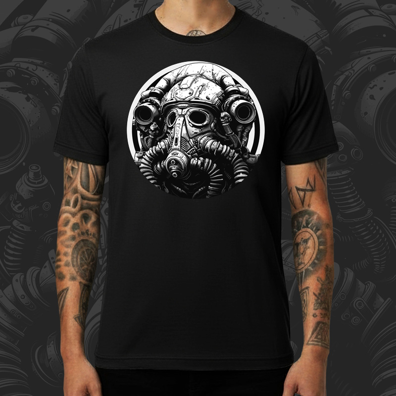 Tričko tekno pánské Gas mask