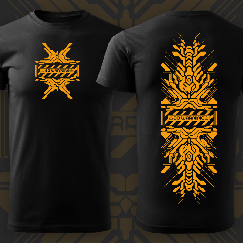 Tričko tekno pánské 23 warning