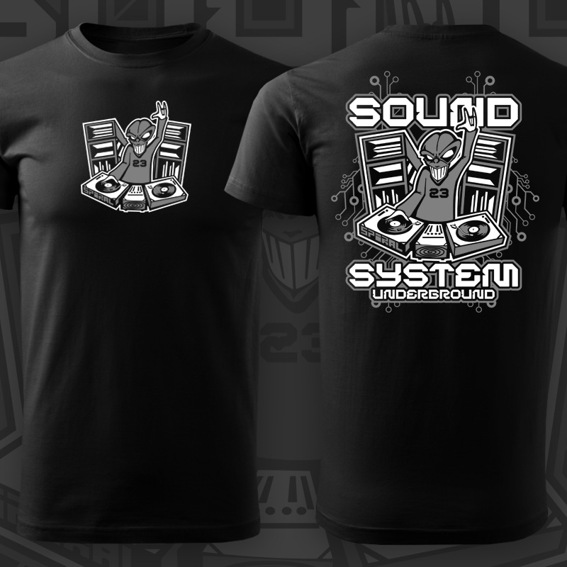 Tričko tekno pánské Alien DJ