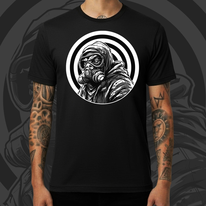 Tričko tekno pánské Gas mask 23