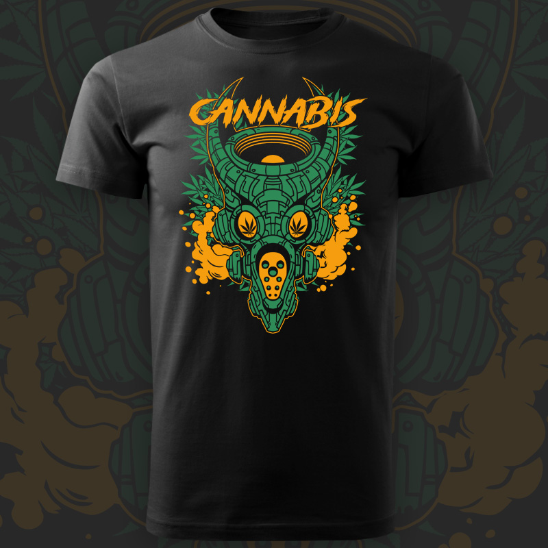 Tričko tekno pánské Cannabis