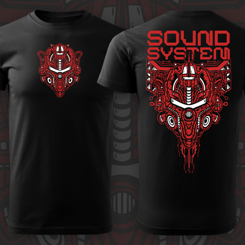 Tričko tekno pánské Sound system