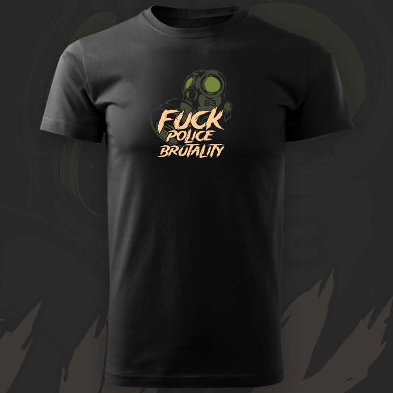 Tričko tekno pánské Fuck police brutality