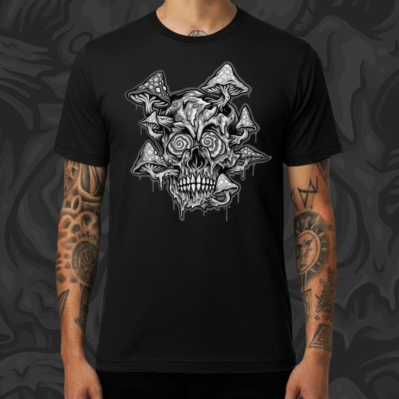 Tričko tekno pánské Psychedelic head