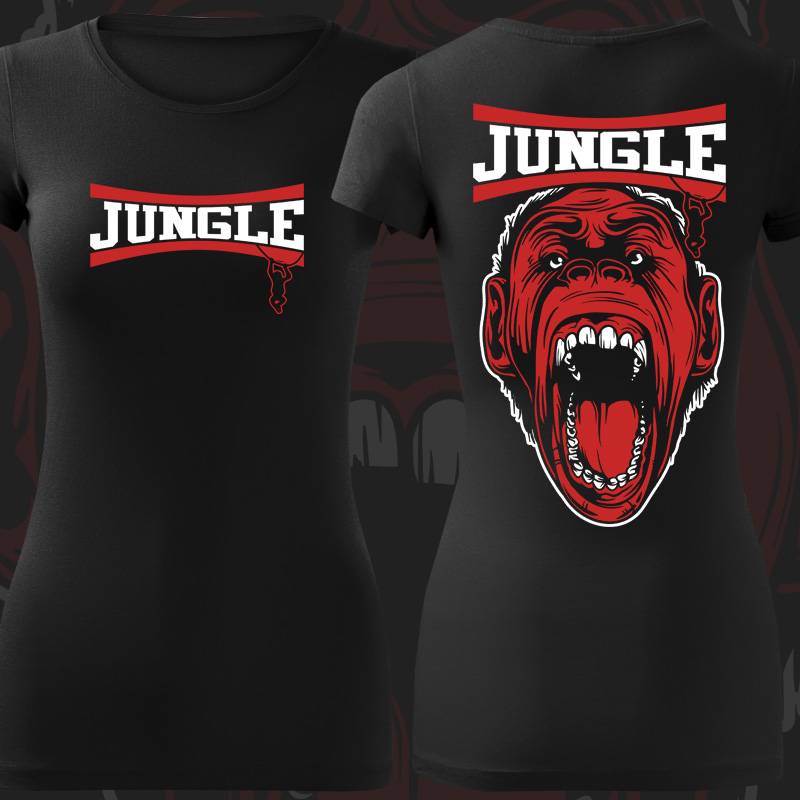 Tričko dnb, drum and bass dámské Jungle