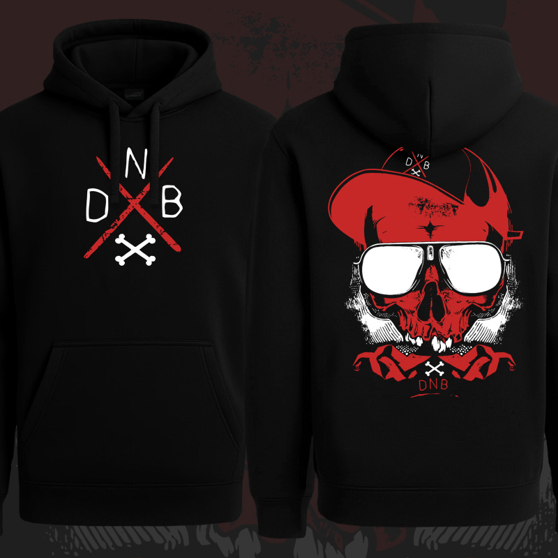 Mikina dnb, drum and bass klokanka Skull