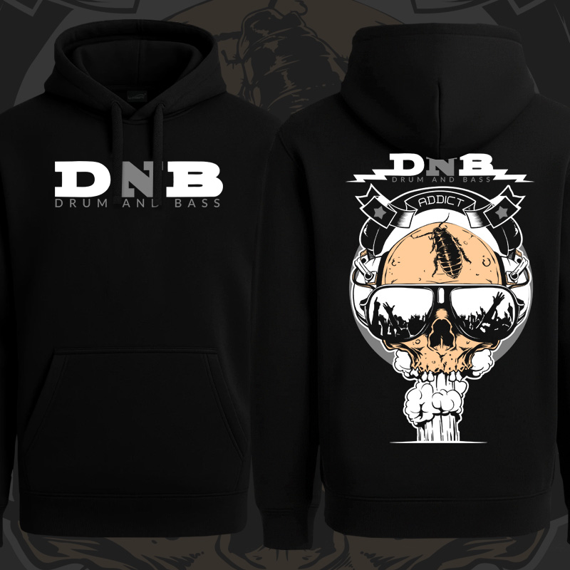 Mikina dnb, drum and bass klokanka Addict