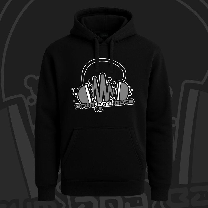 Mikina dnb, drum and bass klokanka