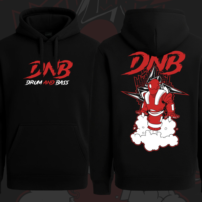 Mikina dnb, drum and bass klokanka