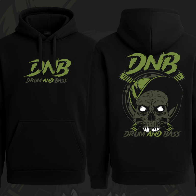 Mikina dnb, drum and bass klokanka 