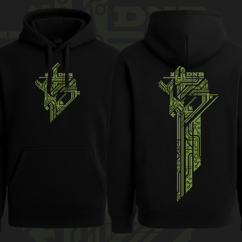 Mikina dnb, drum and bass klokanka 