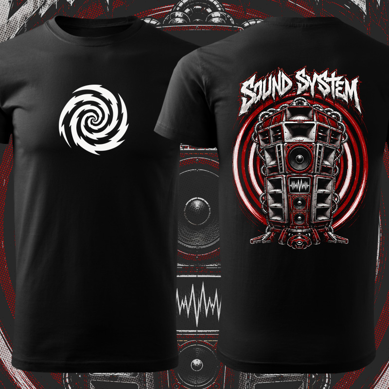 Tričko tekno pánské Sound system