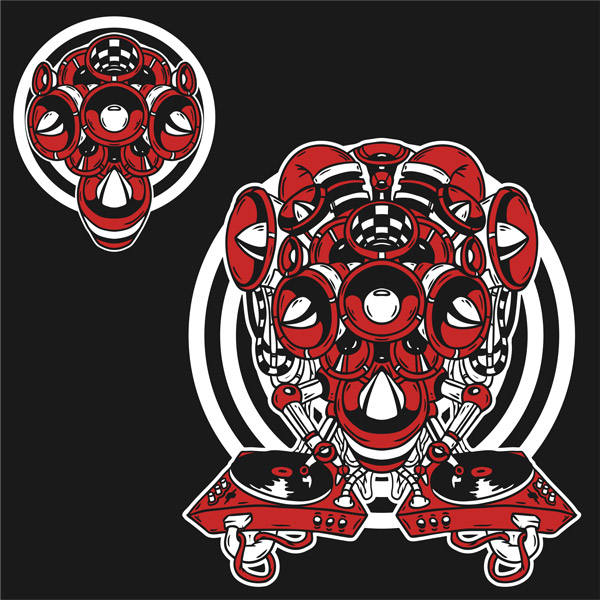 Mikina dámská tekno na zip Robo DJ