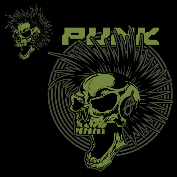 Mikina punk pánská Punk skull