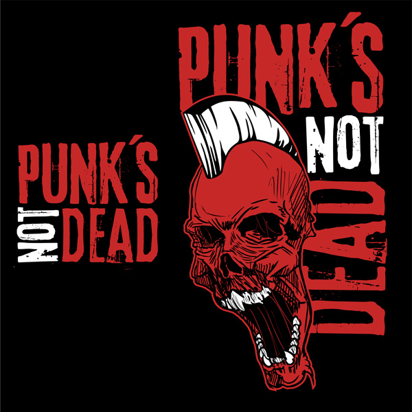 Mikina punk na zip Punk´s not dead