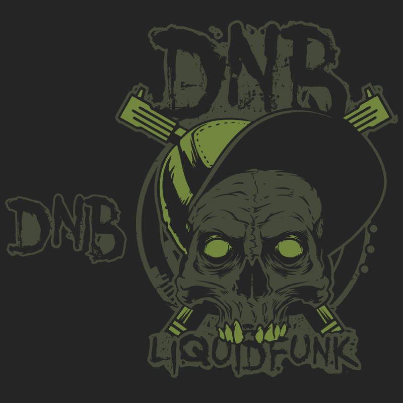 Mikina dnb dámská skull