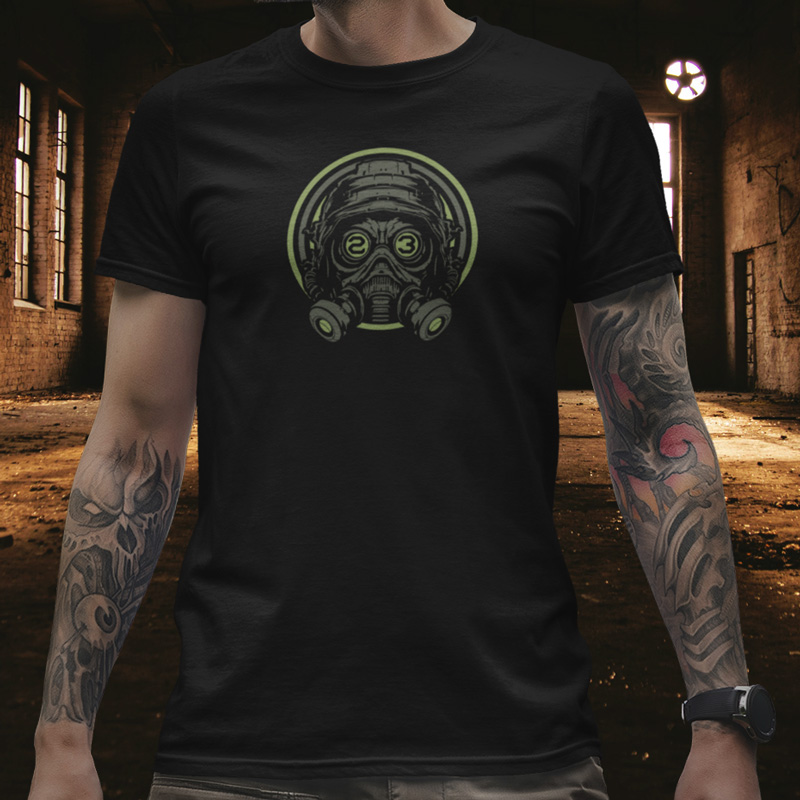 Tričko tekno pánské Gas mask 23
