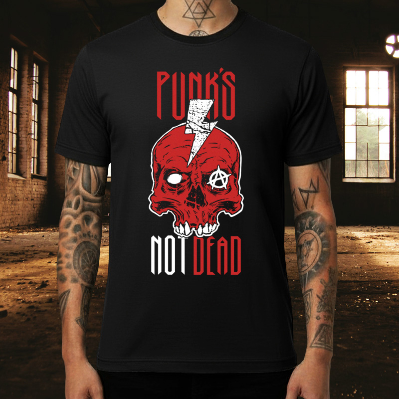 Tričko punk pánské Punk skull