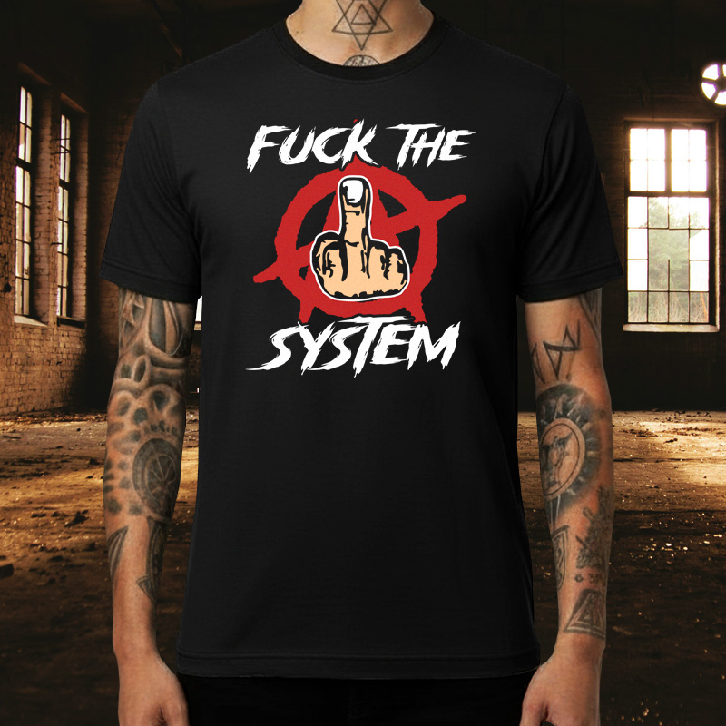 Tričko punk pánské Fuck the system