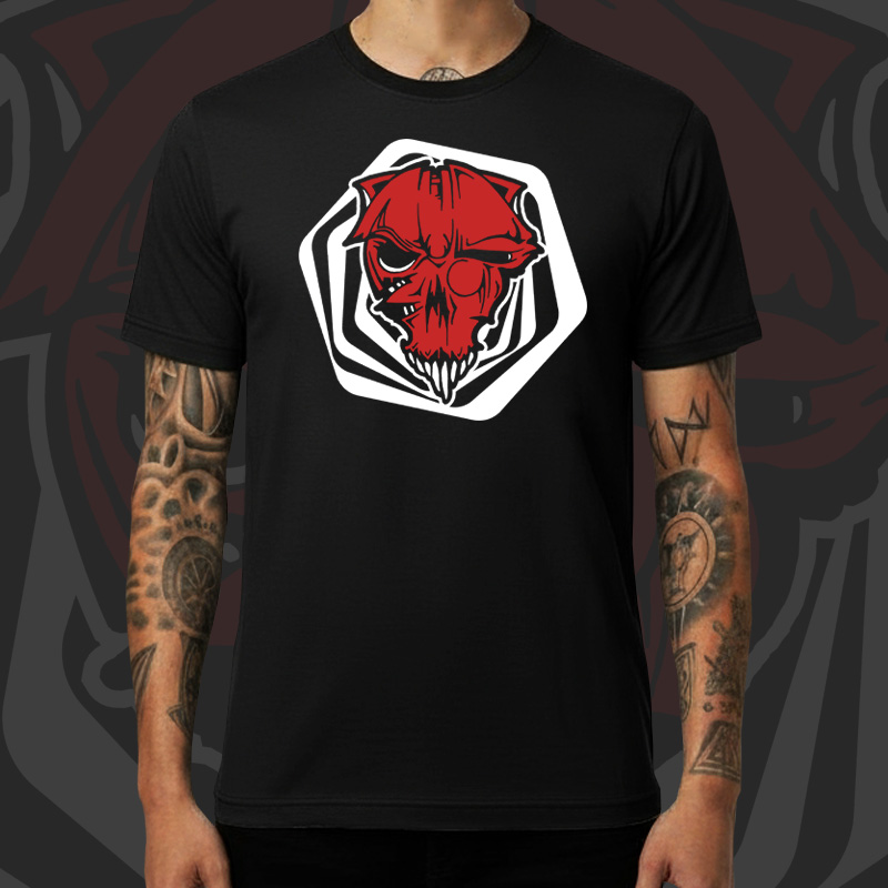 Tričko tekno pánské Alien skull