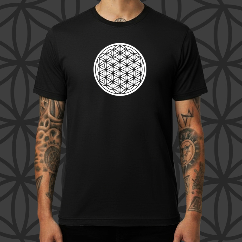 Tričko tekno pánské Flower of life