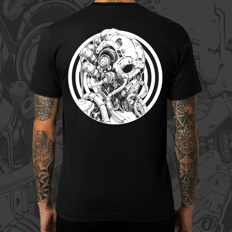 Tričko tekno pánské Robotic head