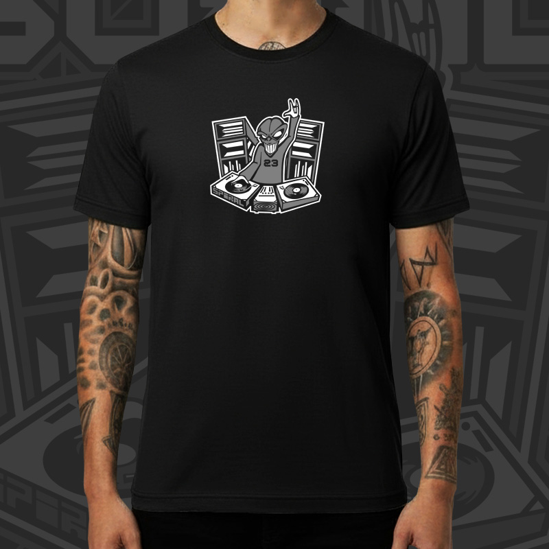 Tričko tekno pánské Alien DJ