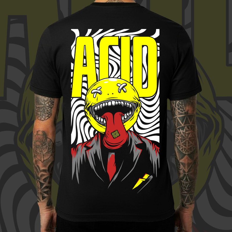 Tričko tekno pánské Acid smile