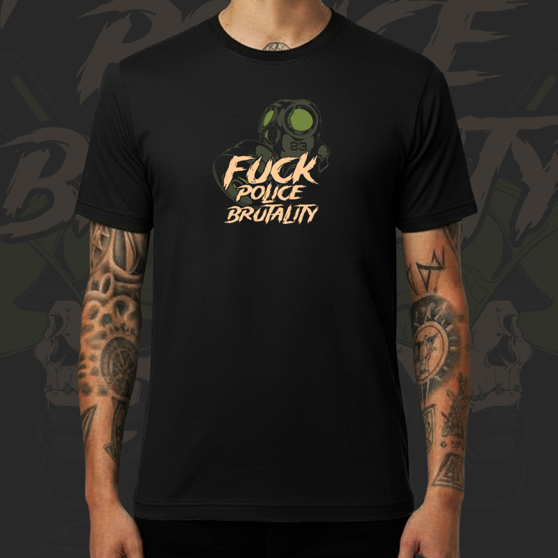 Tričko tekno pánské Fuck police brutality