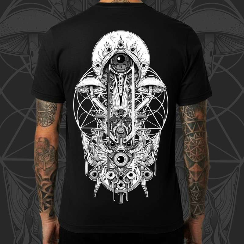 Tričko tekno pánské Sacred geometry