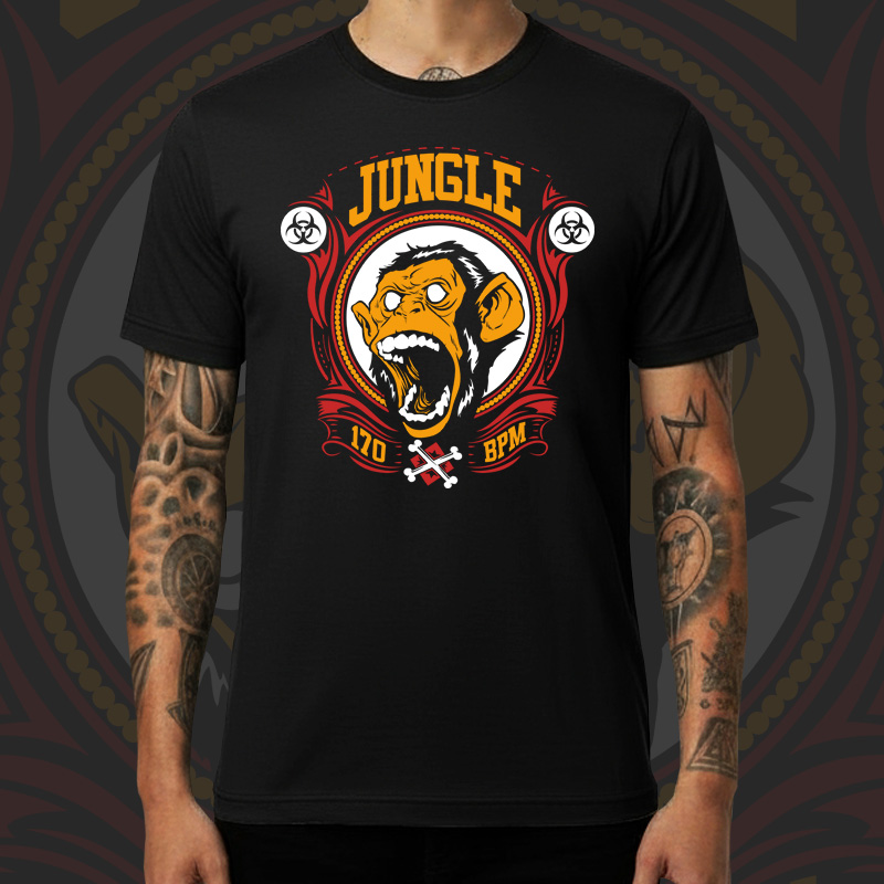 Tričko dnb, drum and bass pánské Jungle 