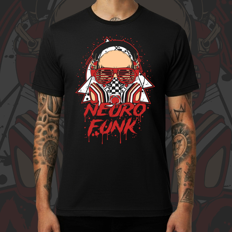 Tričko dnb, drum and bass pánské Neurofunk