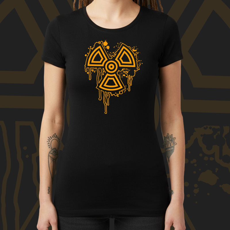 Tričko dnb, drum and bass dámské Radioactive