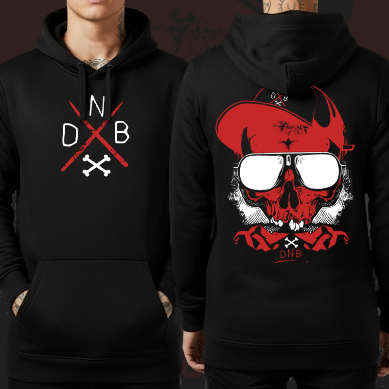 Mikina dnb, drum and bass klokanka Skull