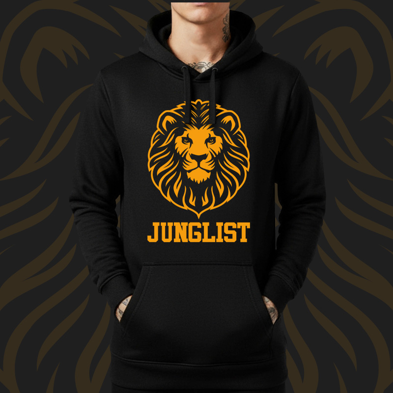 Mikina dnb, drum and bass klokanka Junglist