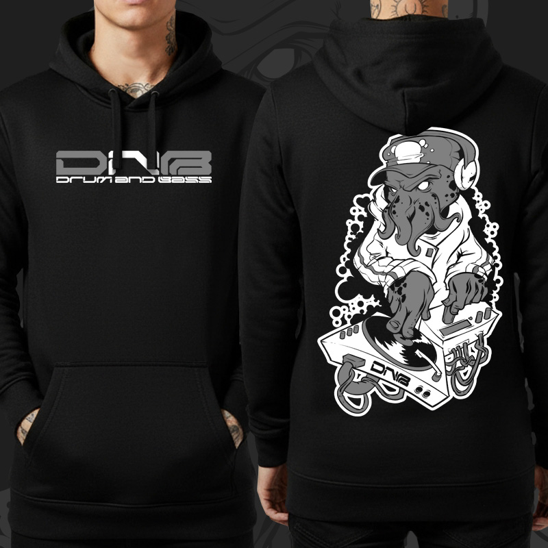 Mikina dnb, drum and bass klokanka Octopus DJ
